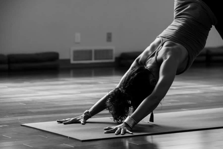 Senior citizens practising gentle yoga for healthy ageing and mobility.