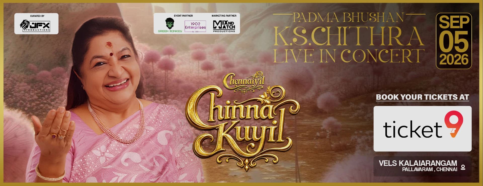 Chennaiyil Chinna Kuyil — Ticket9 Chennai event poster