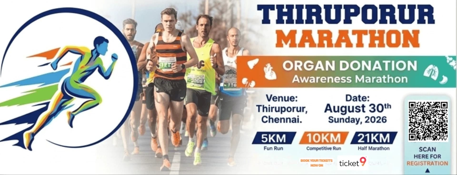 Thiruporur marathon — Ticket9 Chennai event poster